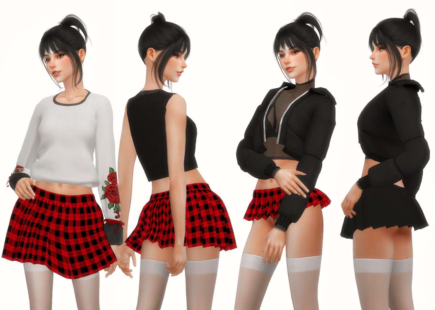 Набор коротких юбок Одежда Моды для Sims 4 8342